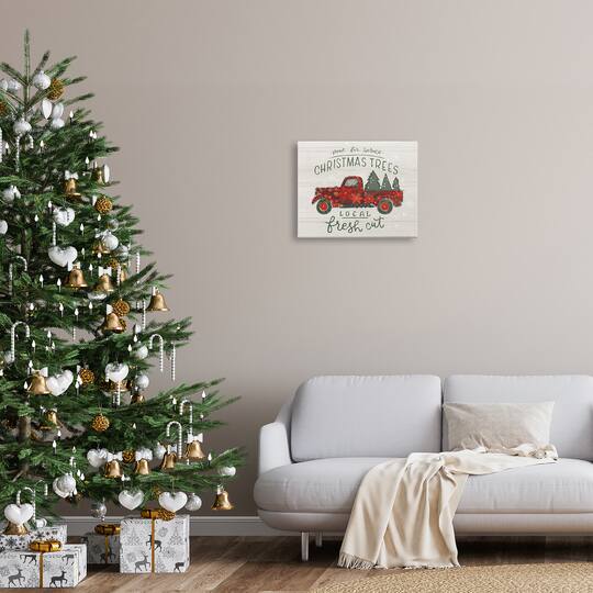 Stupell Industries Local Fresh Cut Christmas Trees Canvas Wall Art